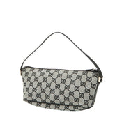 グッチ GGキャンバス ハンドバッグ アクセサリーポーチ 039 1103 ネイビー キャンバス レザー レディース GUCCI 【中古】